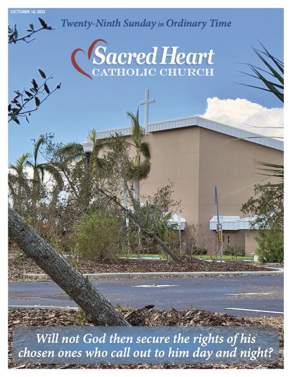Cover of a published Sacred Heart bulletin